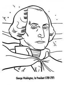 President George Washington coloring page 10 - Free printable