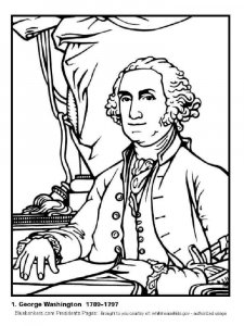 President George Washington coloring page 12 - Free printable