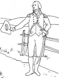 President George Washington coloring page 13 - Free printable