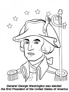 President George Washington coloring page 2 - Free printable