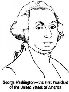 President George Washington coloring page 6 - Free printable