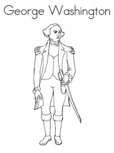 President George Washington coloring page 7 - Free printable