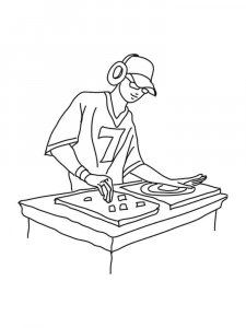 DJ coloring page 8 - Free printable