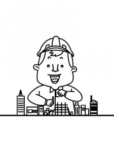 Architect coloring page 8 - Free printable
