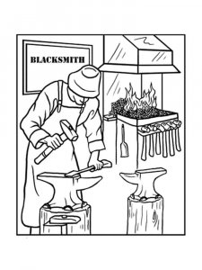 Blacksmith coloring page 5 - Free printable