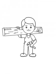 Carpenter coloring page 5 - Free printable
