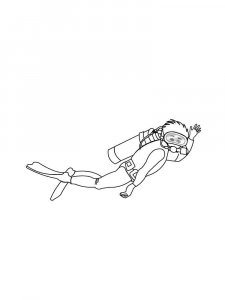 Diver coloring page 10 - Free printable