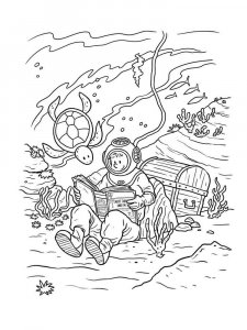 Diver coloring page 6 - Free printable
