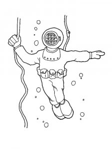 Diver coloring page 7 - Free printable