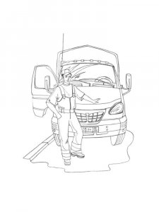 Driver coloring page 13 - Free printable