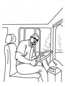 Driver coloring page 5 - Free printable