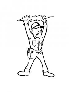 Electrician coloring page 2 - Free printable
