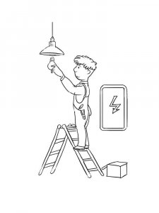 Electrician coloring page 5 - Free printable