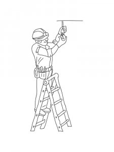 Electrician coloring page 7 - Free printable