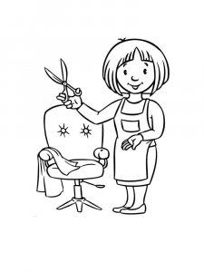 Hairdresser coloring page 11 - Free printable