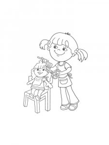 Hairdresser coloring page 14 - Free printable