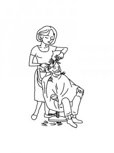 Hairdresser coloring page 16 - Free printable