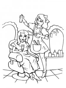 Hairdresser coloring page 17 - Free printable