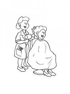 Hairdresser coloring page 19 - Free printable