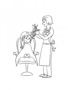 Hairdresser coloring page 20 - Free printable