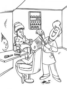 Hairdresser coloring page 9 - Free printable