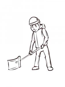 Janitor coloring page 6 - Free printable