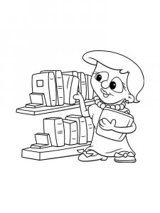 Librarian coloring page 10 - Free printable