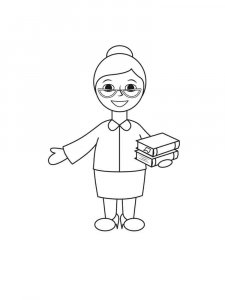 Librarian coloring page 2 - Free printable