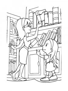 Librarian coloring page 3 - Free printable
