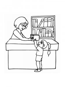 Librarian coloring page 7 - Free printable