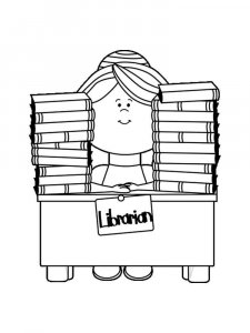 Librarian coloring page 9 - Free printable