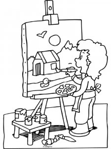 Painter coloring page 18 - Free printable