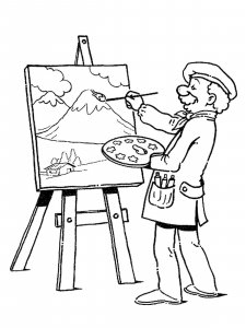 Painter coloring page 27 - Free printable