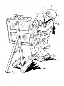 Painter coloring page 29 - Free printable