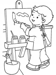 Painter coloring page 31 - Free printable