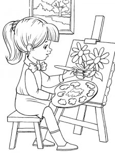 Painter coloring page 32 - Free printable