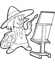 Painter coloring page 33 - Free printable