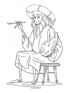 Painter coloring page 20 - Free printable