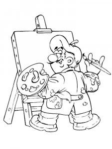 Painter coloring page 22 - Free printable