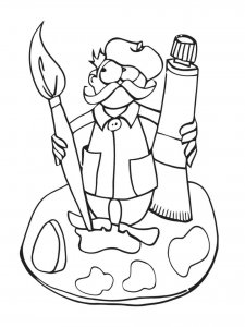 Painter coloring page 24 - Free printable