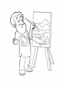 Painter coloring page 25 - Free printable
