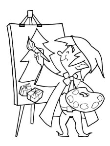 Painter coloring page 26 - Free printable