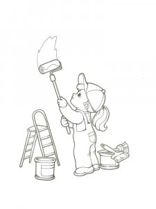 Painter coloring page 4 - Free printable