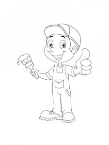 Painter coloring page 6 - Free printable