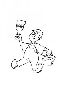 Painter coloring page 9 - Free printable