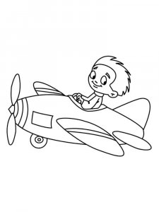 Pilot coloring page 1 - Free printable
