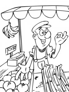 Seller coloring page 14 - Free printable