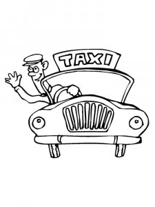Taxi Driver coloring page 11 - Free printable