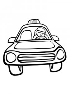 Taxi Driver coloring page 12 - Free printable