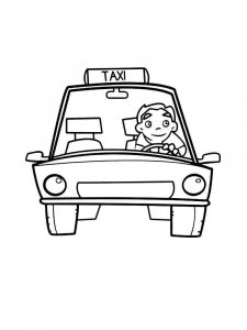 Taxi Driver coloring page 13 - Free printable